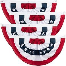 4th of July Decorations Outdoor, Bunting Flags Outdoor for Home American Flag Bunting for Outside... | Amazon (US)