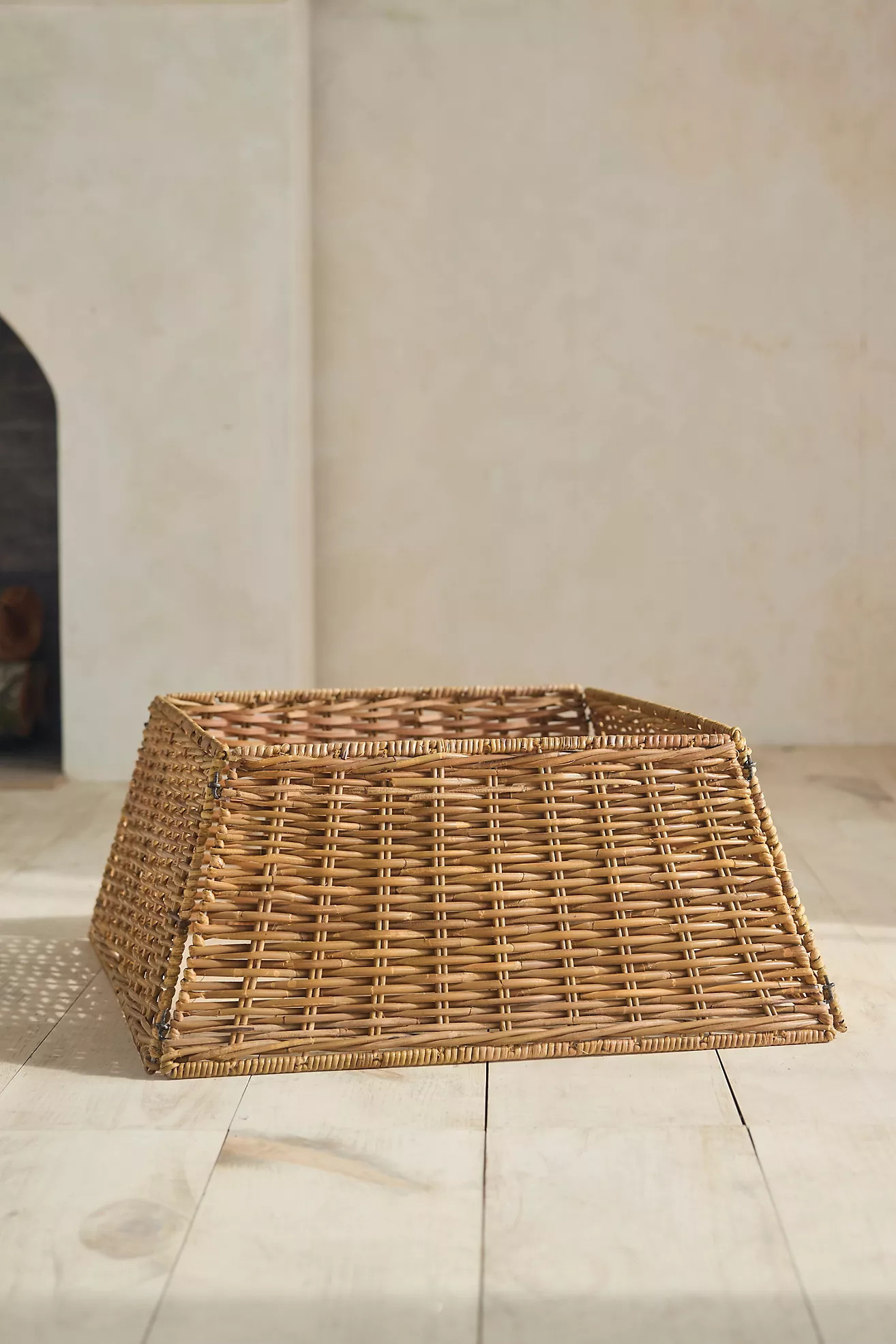 Square Rattan Basket Tree Skirt | Anthropologie (US)