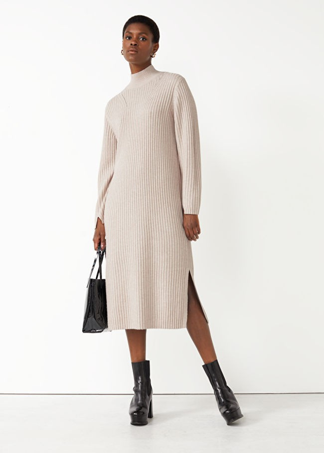 Mock Neck Knit Midi Dress | & Other Stories US
