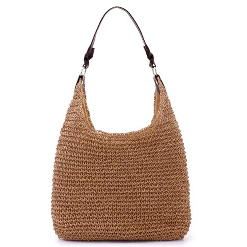 KUANG! Women's Straw Hobo Bag Large Handwoven Rattan Shoulder Bag Woven Straw Purse Summer Beach Tote Bag for Vacation | Amazon (US)