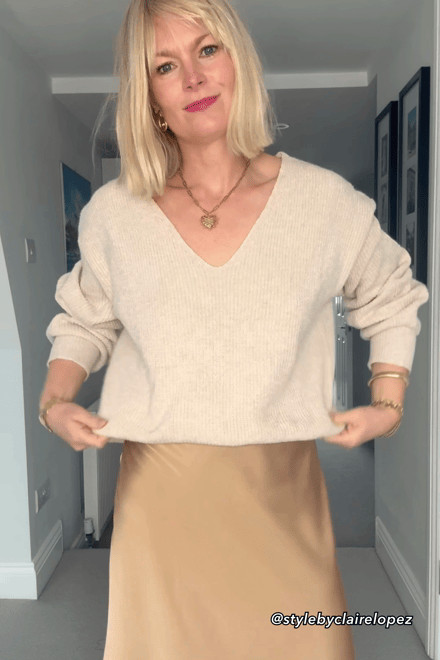 Long Sleeve V-Neck Bow Sweater | Cupshe US