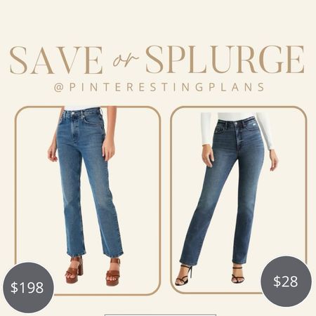 Save or splurge jeans.  

#LTKfindsunder50 #LTKfindsunder100 #LTKsalealert