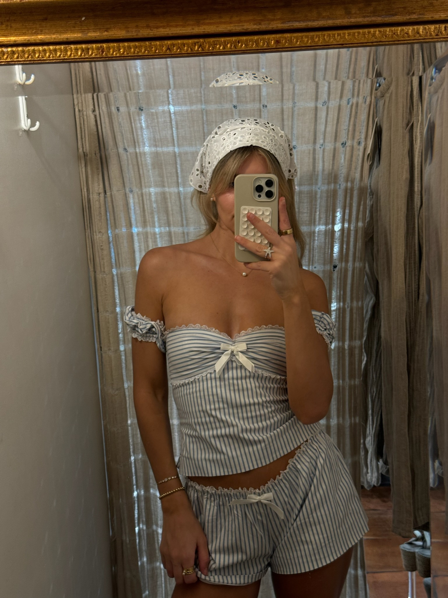 Blue stripes, bows, & bandanas...what is better than that?!? 

blue striped matching set - bow - summer matching set - off the shoulder top - summer outfit inspo - summer closet 

#LTKSeasonal #LTKStyleTip