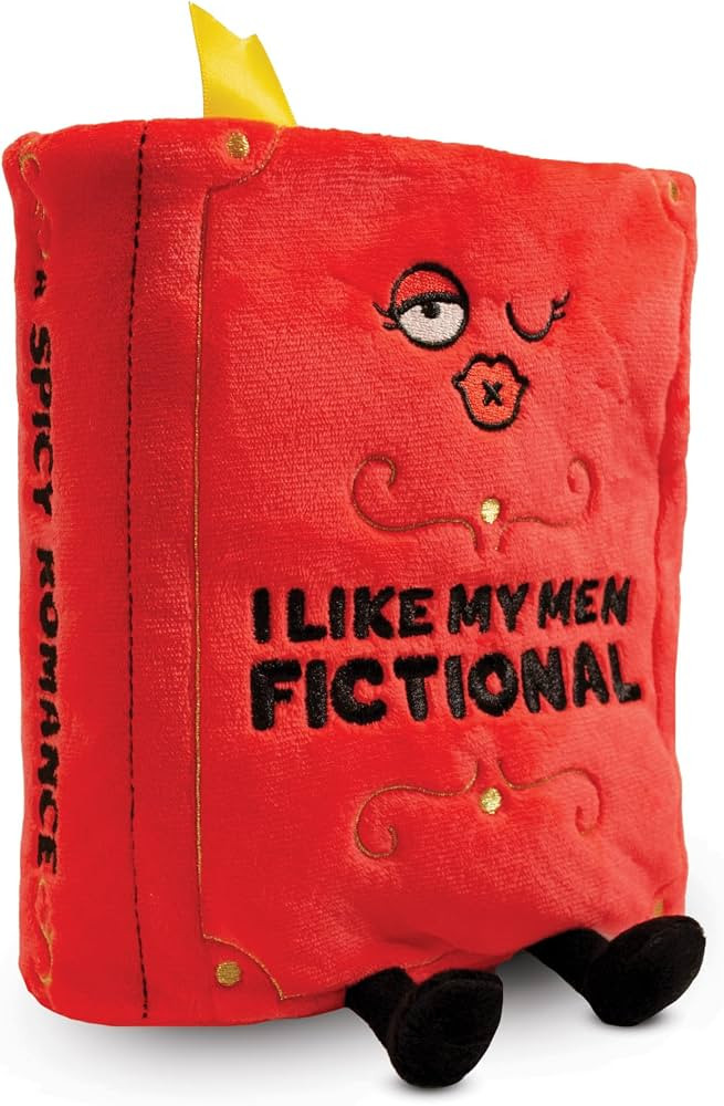 Punchkins Book Plushie - I Like My Men Fictional Funny Plush Gift for Book Lovers, Silly Toy for ... | Amazon (US)
