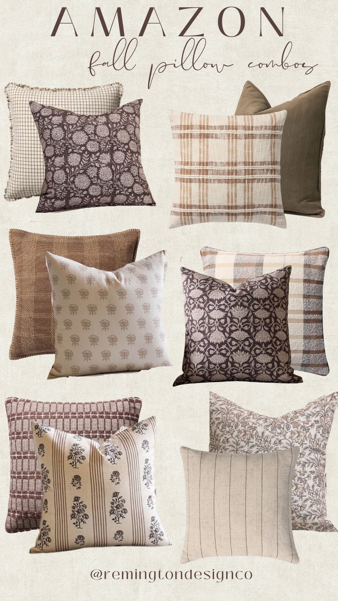 Amazon fall pillow combos 🫶🏻

Fall pillows - Home decor - Style
tips #LTKStyleTip