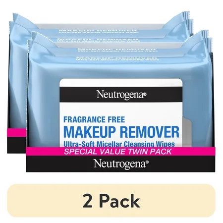 (100 pack) Neutrogena Makeup Remover Wipes Fragrance Free, 2 PK 25 Count | Walmart (US)