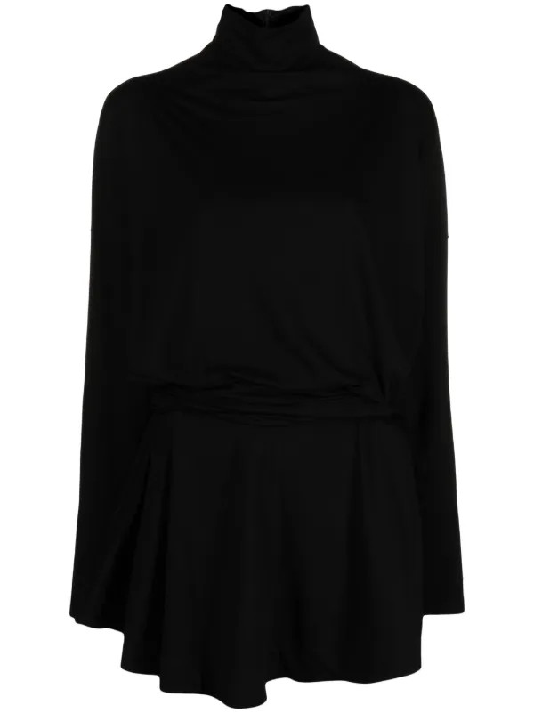 PINKO Draped Jersey Minidress | Black | FARFETCH DE | Farfetch Global