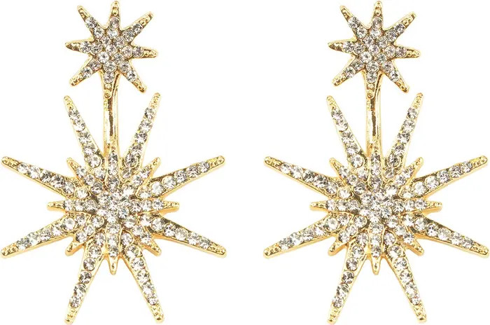 EYE CANDY LOS ANGELES Crystal Detail North Star Statement Drop Earrings | Nordstromrack | Nordstrom Rack