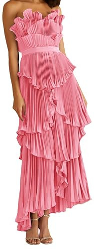 AMUR Women's Judah Scallop Pleated Dress, Calla Lily | Amazon (US)