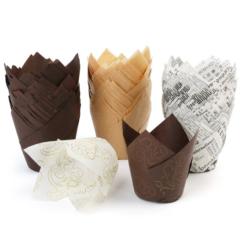 LotFancy 200 Tulip Cupcake Liners, Muffin Cupcake Paper Wrappers, Multicolor | Walmart (US)