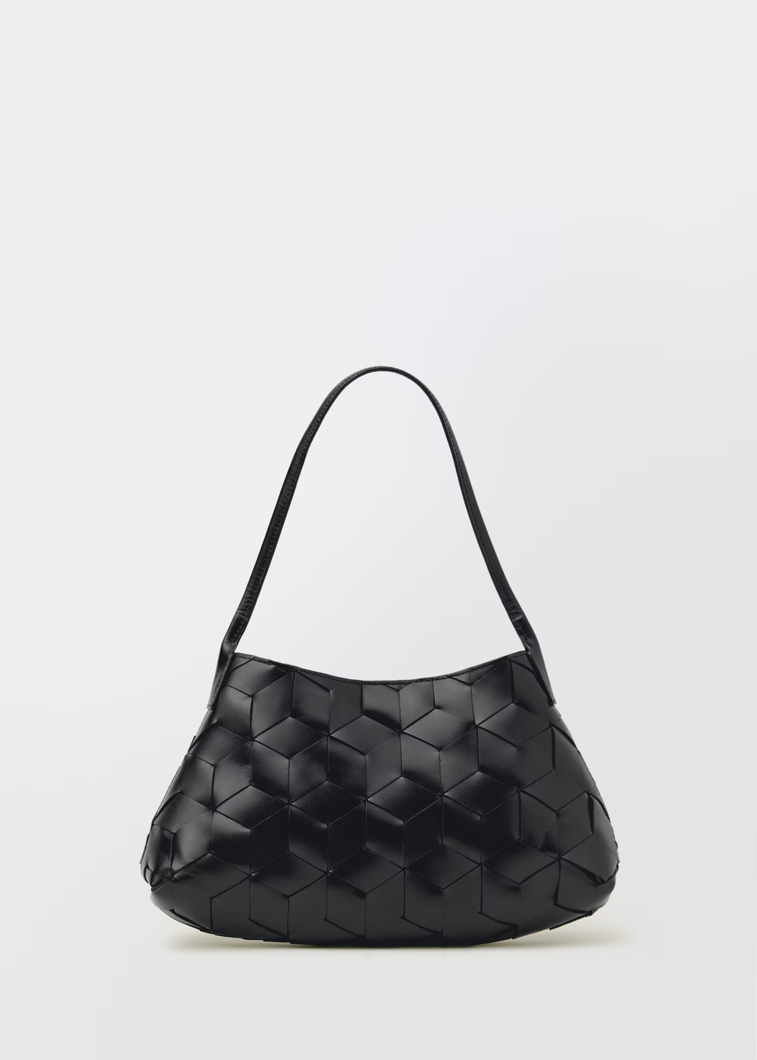 Braided leather shoulder bag - Women | MANGO United Kingdom | MANGO (UK)