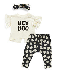 Newborn Girl Hey Boo Tee And Pants Set | Marshalls