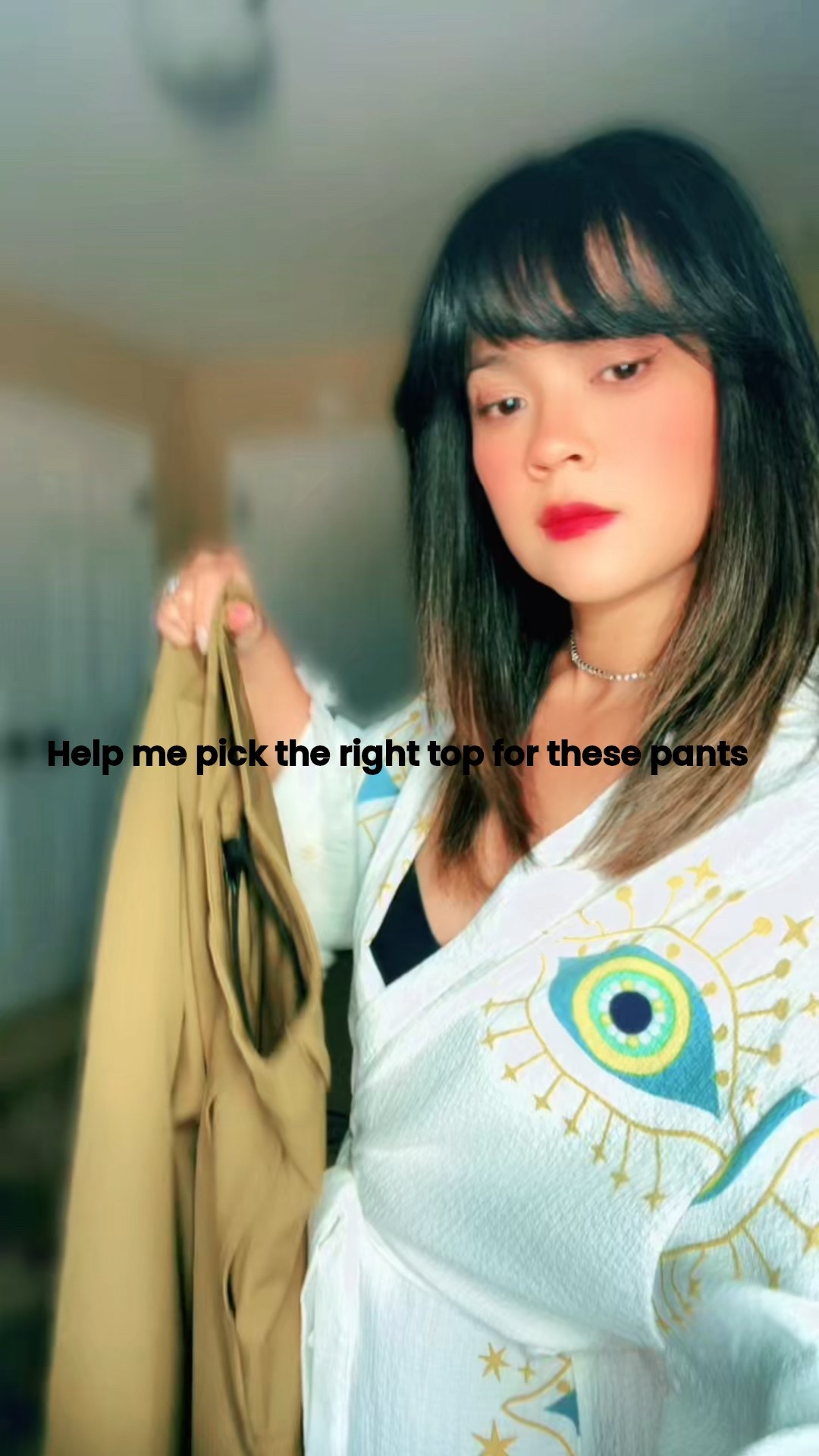 I’m going to an art show this Friday, and I need help picking the right top to go with these khaki barrel trousers.
These trousers are MONEY!! 🤌🏽 by the way.

Option 1: Black long-sleeve mock neck basic top.
Option 2: Black pinstripe bustier corset with a matching blazer.
Option 3: Black faux leather puff-sleeve button-down blouse.

#LTKootd #LTKPetite #LTKOver40