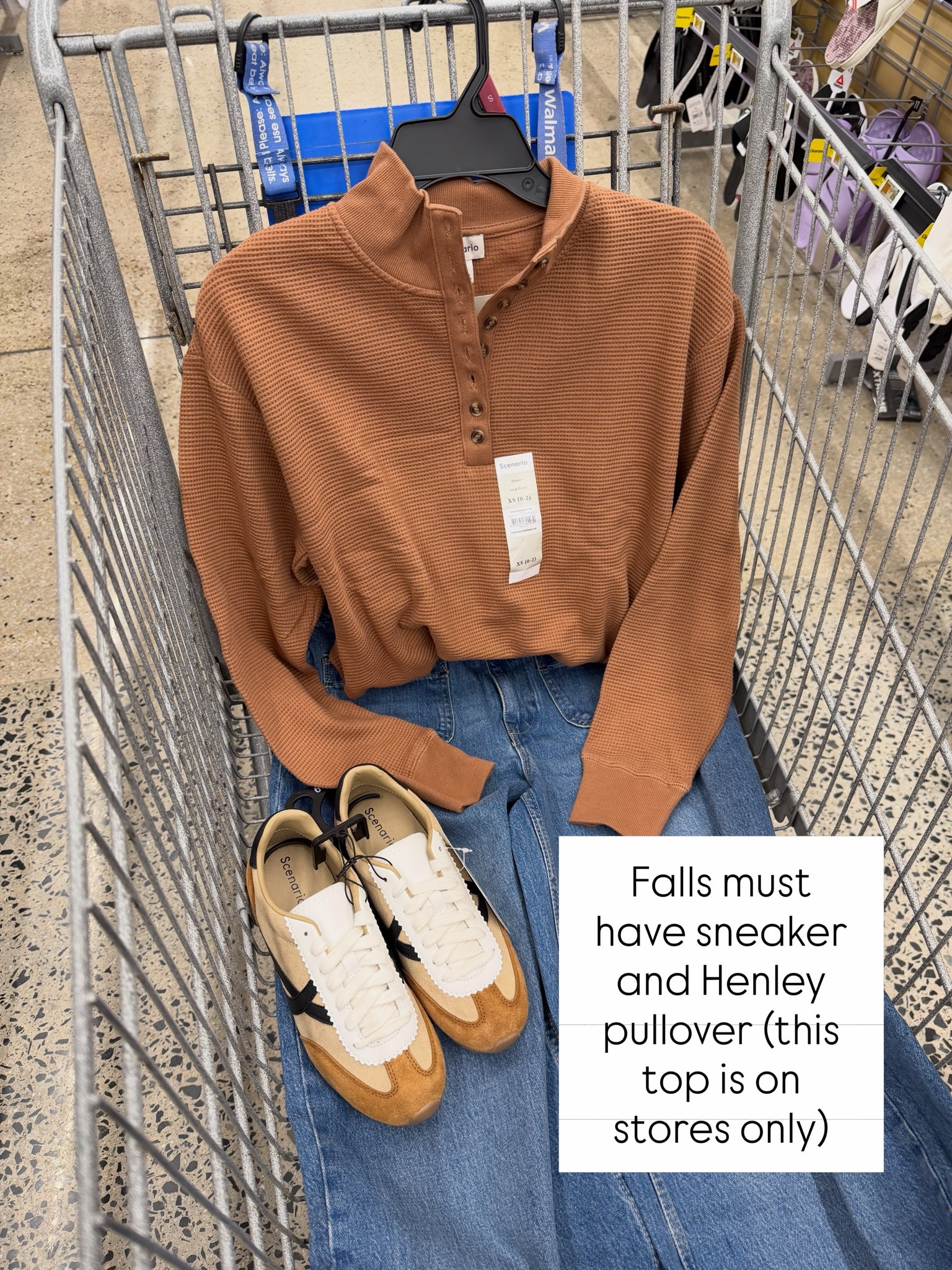 Henley top, new at Walmart, I grabbed one in size small and love it. Really nice fabric and fit. The type of top we will live in all fall!  At the moment these are in store only. #walmartfashion

#LTKOver40