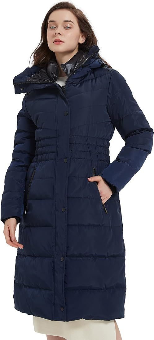 IKAZZ Women's Winter Coats, Thickened Warm Insulated Vegan Down Long Parka Jacket with Hood | Amazon (US)