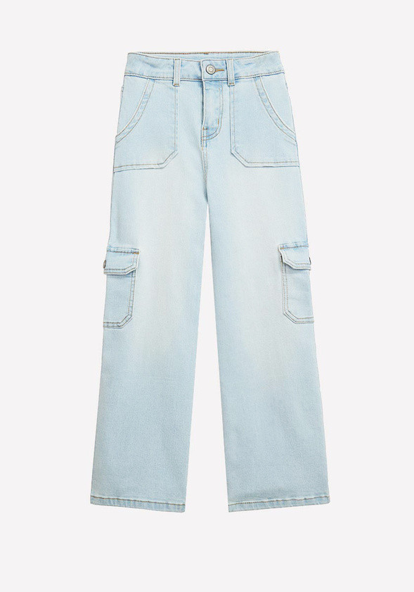 Wide Leg Cargo Denim | FabKids