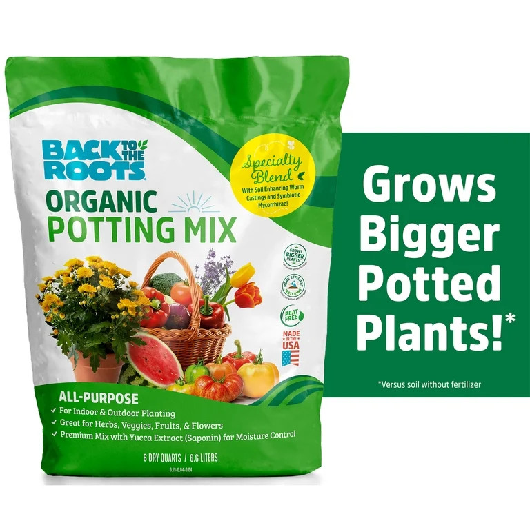 Back to the Roots Potting Mix, 6 Qt | Walmart (US)
