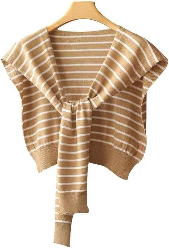 Sweater Shawl Wraps for Women Sweater Knitted Knotted Shawls Travel Casual Scarf Cape Shoulder To... | Amazon (US)