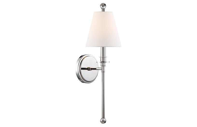 Riverdale Sconce - Polished Nickel - Crystorama | One Kings Lane