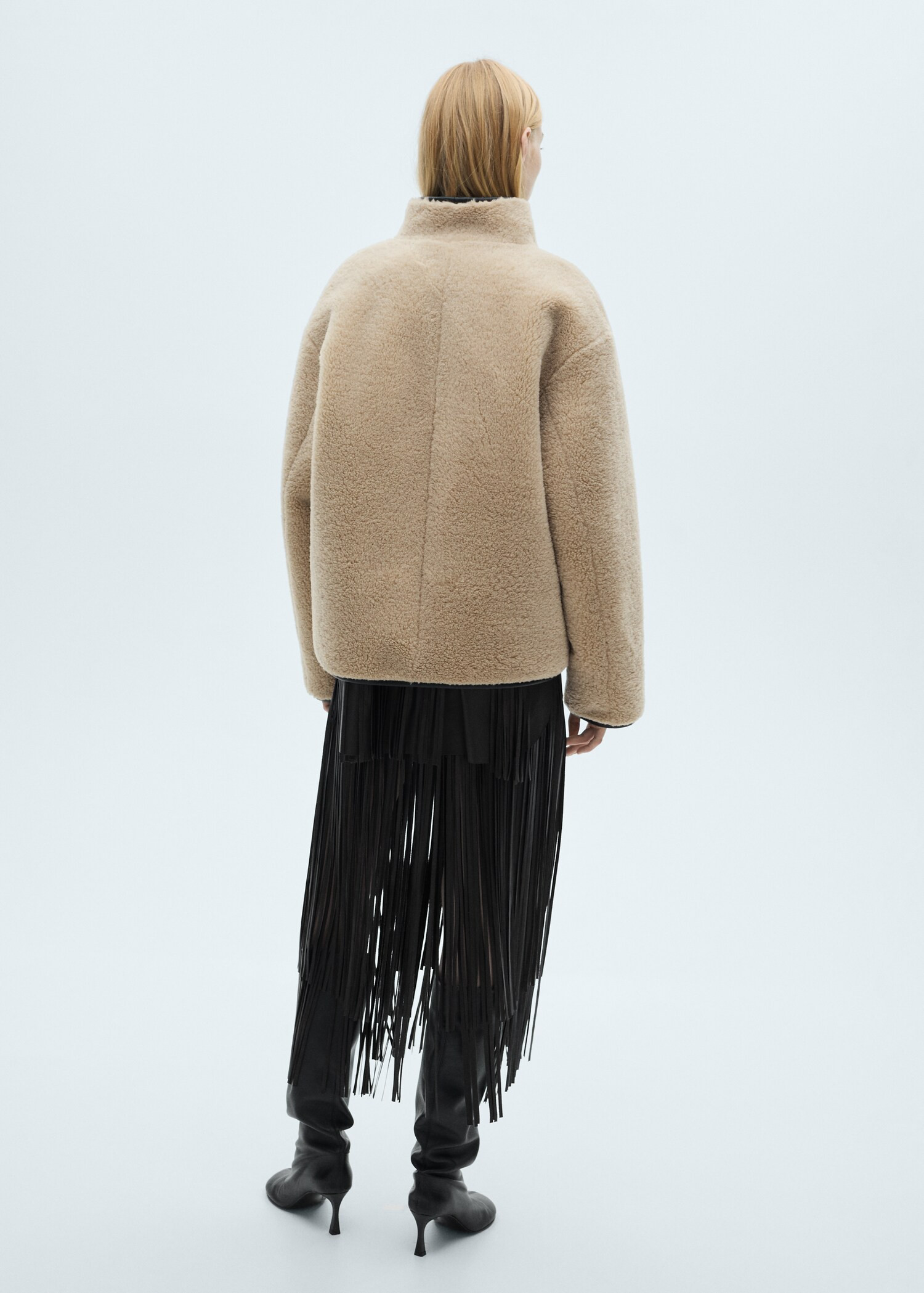 Short fur effect coat - Women | MANGO United Kingdom | MANGO (UK)