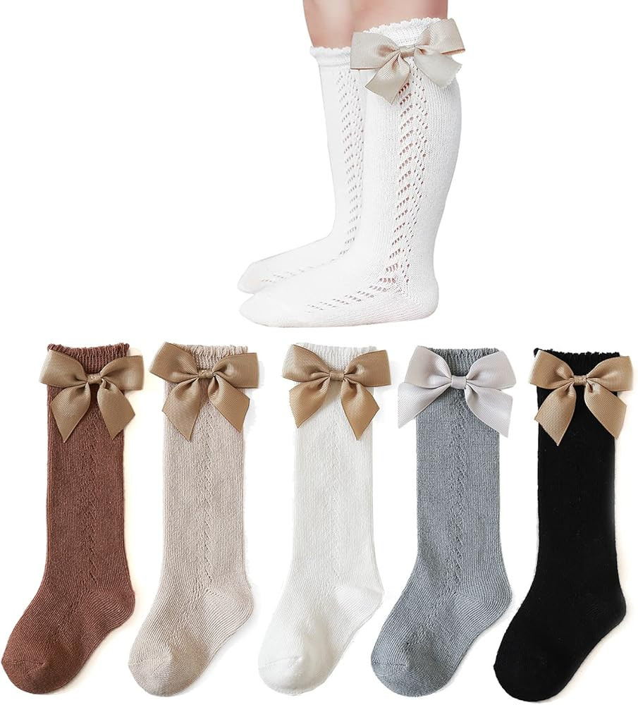 EPEIUS Baby Girls Boys Uniform Knee High Socks Tube Ruffled Stockings Infants and Toddlers (Pack ... | Amazon (US)