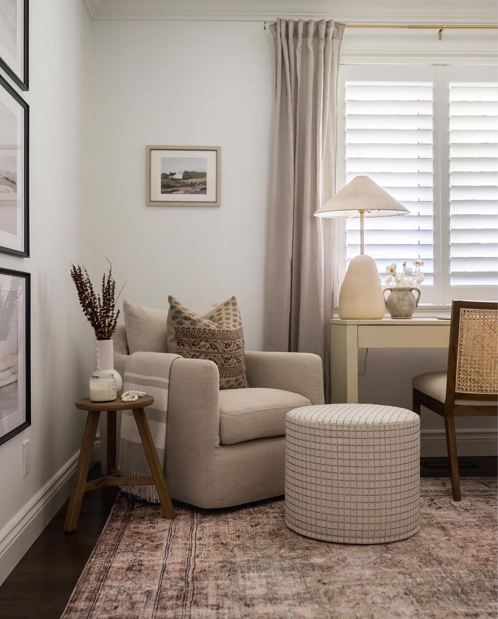 Home office, home office furniture, office desk, office chair, office decor, living room furniture, accent seating, lighting, McGee and go

#LTKhome