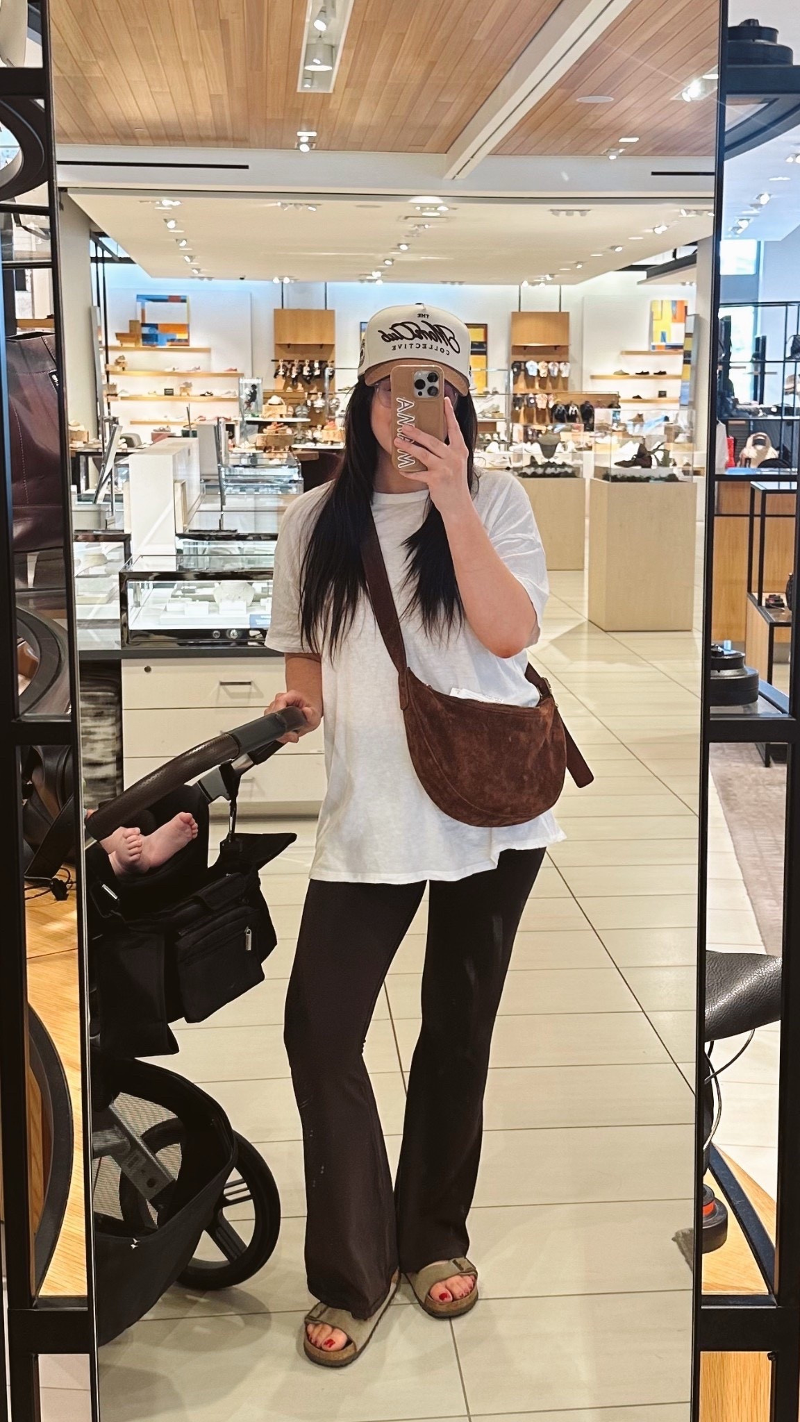 Easy mom and postpartum friendly outfit - wearing short length in pants! 

#LTKootd #LTKCyberWeek #LTKSaleAlert