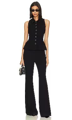 self-portrait Tailored Jumpsuit in Black from Revolve.com | Revolve Clothing (Global)