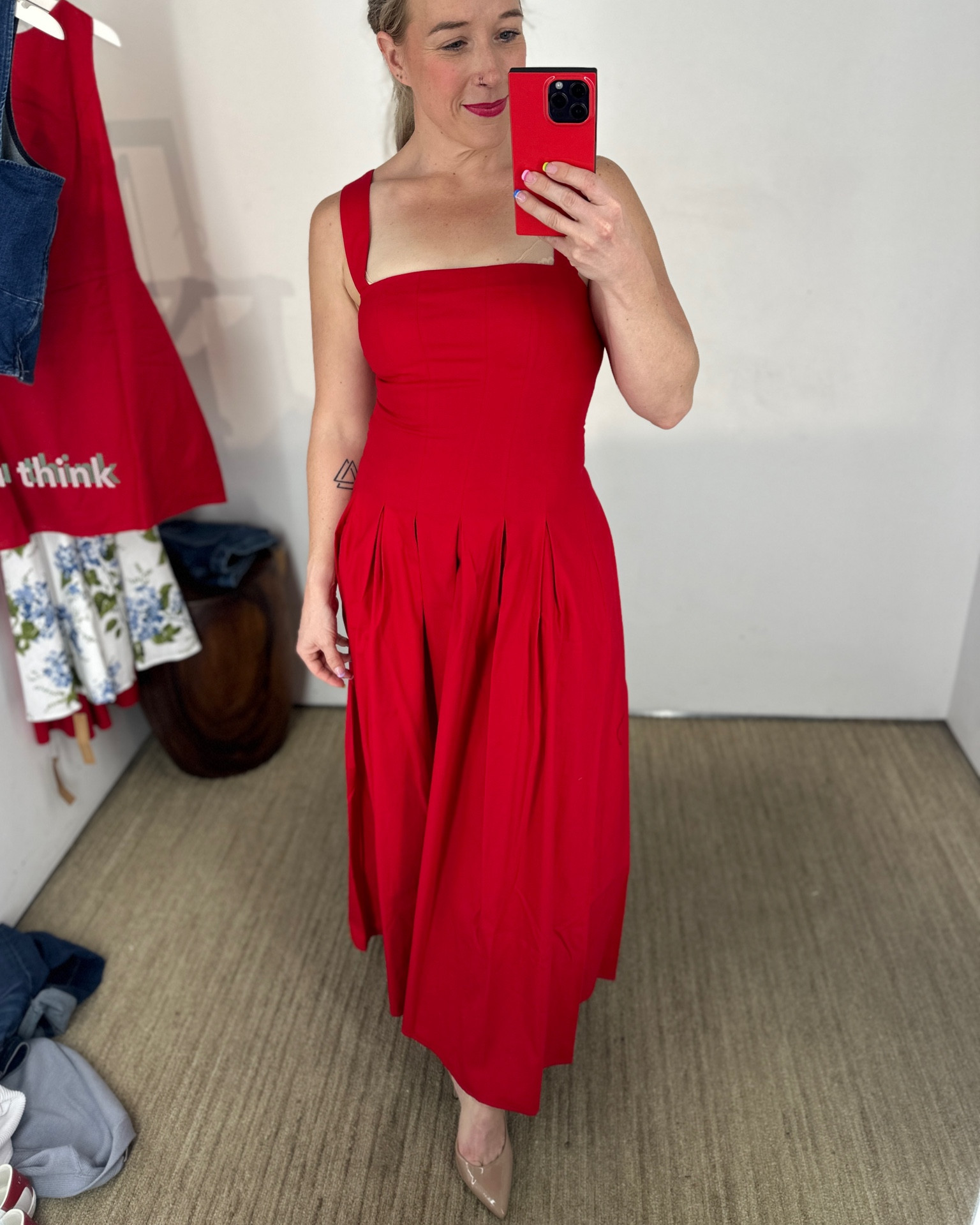 For a week after we went to Reformation, there was one dress I showed every single client of mine that rated well in true red. 

THIS ONE.

I kept thinking about it. I was frustrated I didn't buy it. I loaded up Dutch & Dustyn after a run the following Sunday and we went back to SoCo so I could try it on again. She came home with me. I need to tailor her a bit, but when I do, she'll be PERFECTION. I love, love, love this dress! 

House of Colour
True red dress
Reformation cherry dress

#LTKwedding #LTKworkwear #LTKstyletip