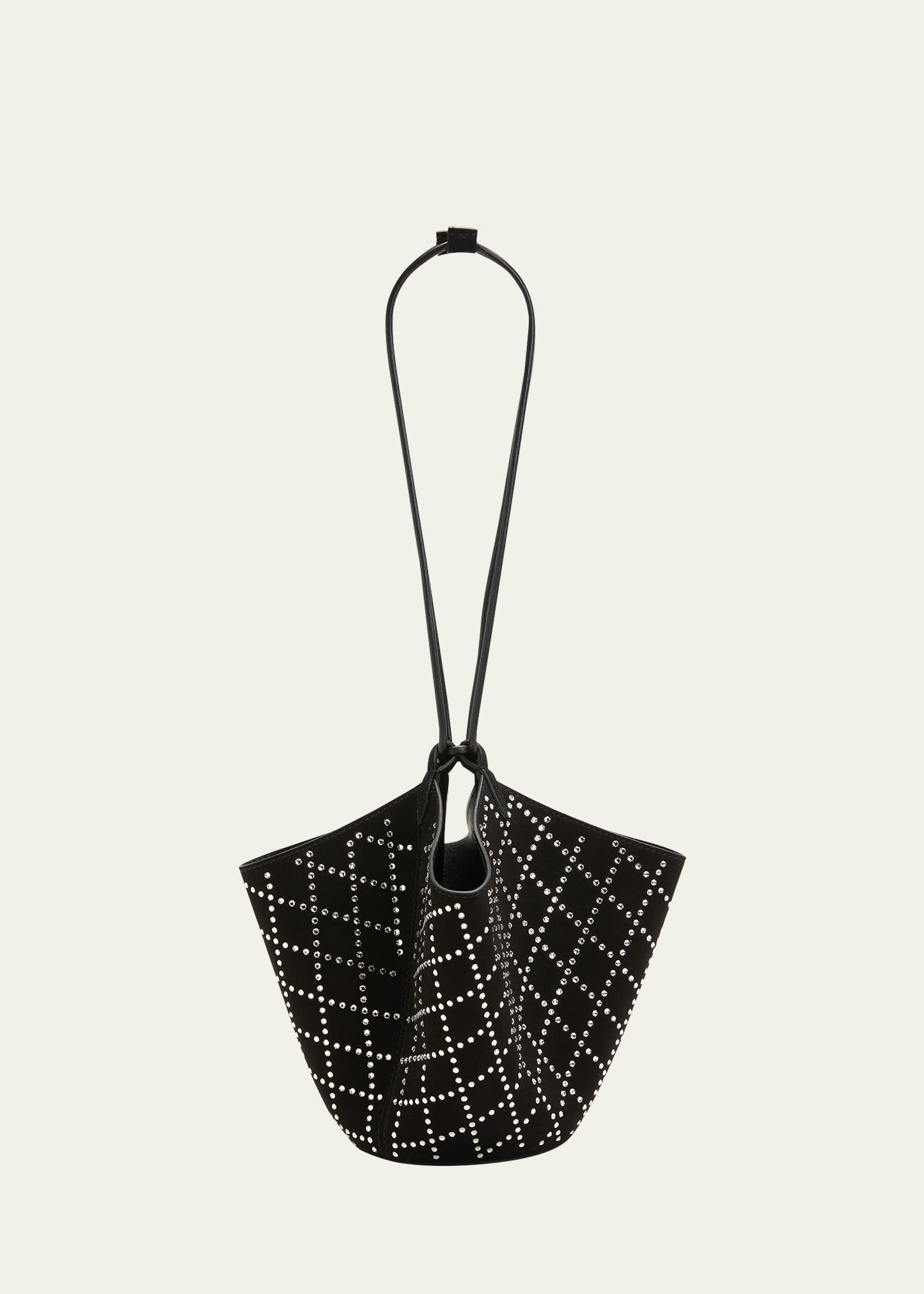 Khaite Lotus Mini Drawstring Suede Shoulder Bag | Bergdorf Goodman