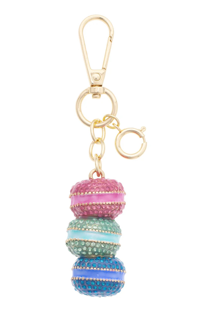 French Macarons Embellished Bag Charm in Multi | CANVAS