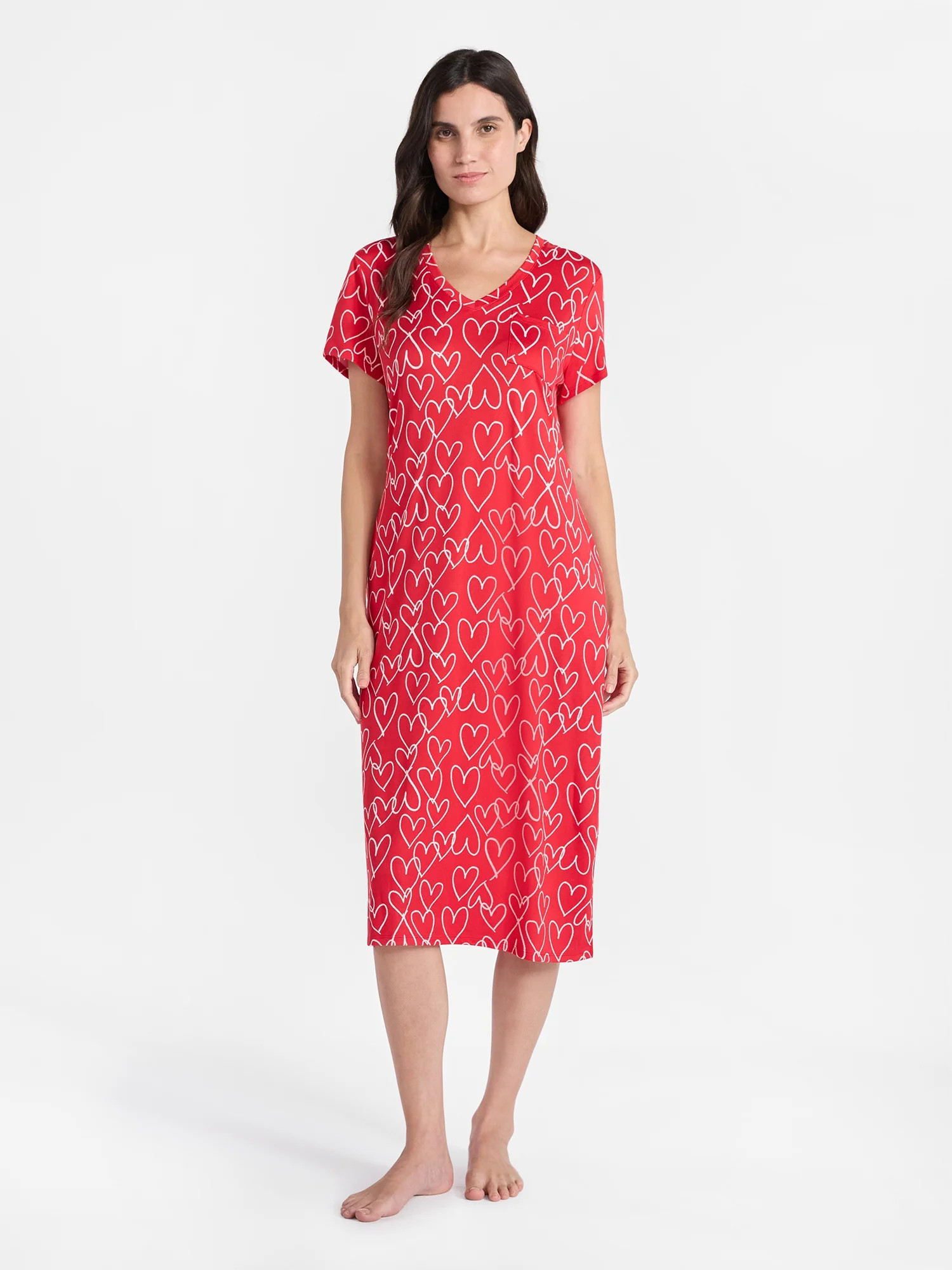 Way to Celebrate Women's Midi Chemise, Sizes S to 3X | Walmart (US)