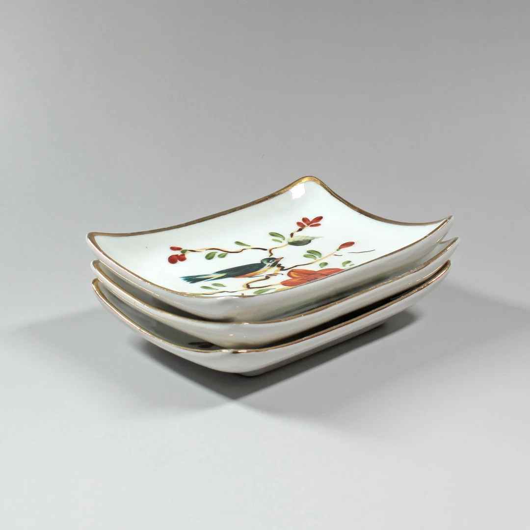 Set of Japan 3 Mini Dishes Small China Sushi Tray Sushi Rectangular Plates Appetizer Plates Elega... | Etsy (US)