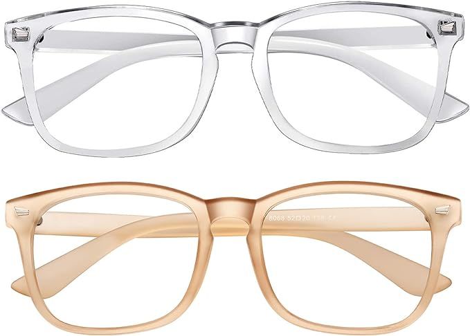 CHBP blue-light-blocking-glasses for women computer glasses man，2 pack gaming eyeglasses fashio... | Amazon (US)