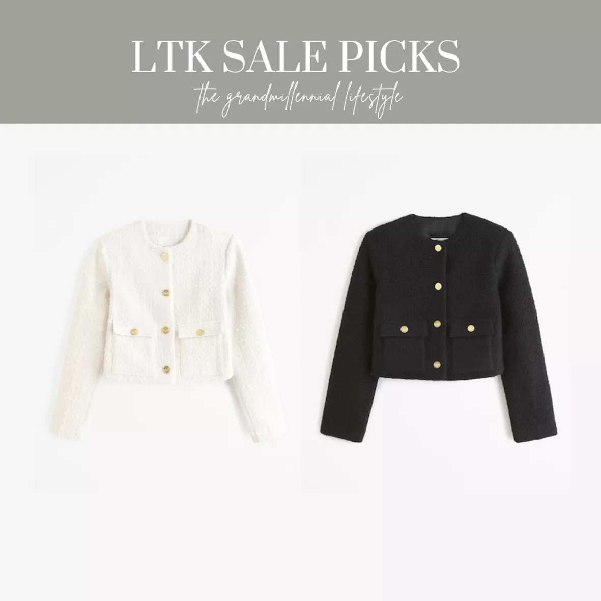 Women's Collarless Boucle Jacket curated on LTK