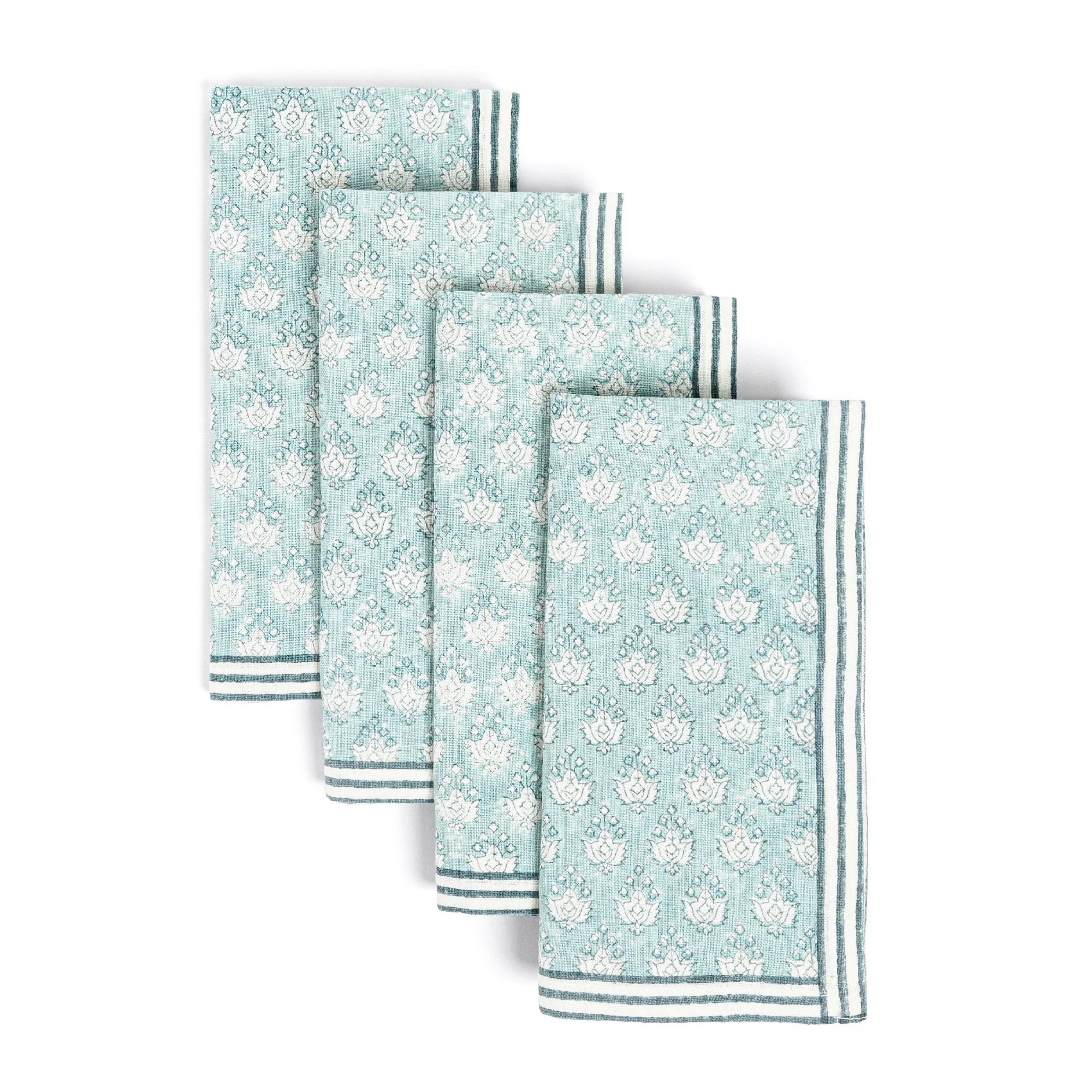 over&back Hand-Blocked Printed Cotton Cloth Napkins | Wayfair North America