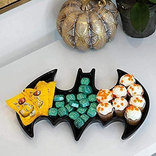 Batman Serving Tray - Ceramic Black Bat Symbol Design - Dishwasher & Microwave Safe - DC Comics J... | Amazon (US)
