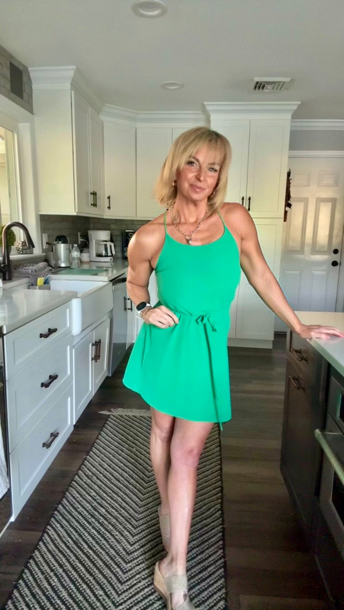 Feeling fresh and fabulous in this vibrant green summer dress 💚☀️
Perfect for warm days, this flattering, easy-to-style piece features a lightweight fabric, adjustable tie waist, and comfy fit. I paired it with neutral wedges for an effortlessly chic look—whether you’re headed to brunch, running errands, or just enjoying a sunny day at home.

✨ Shop my look via the link in bio or on my LTK!
#LTKStyle #LTKSpring #GreenDress #SummerStyle #OOTD #CasualChic


#LTKOver40 #LTKSummerEdit #LTKSeasonal