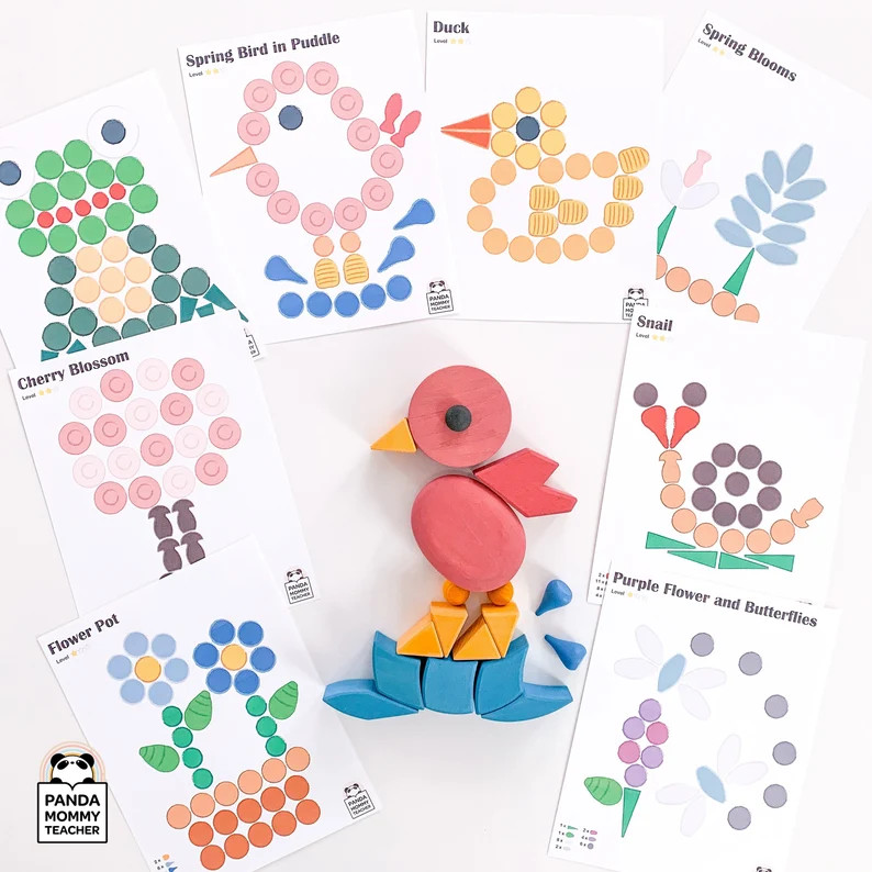 Hello Spring  Mandala Loose Parts Template - Etsy | Etsy (US)