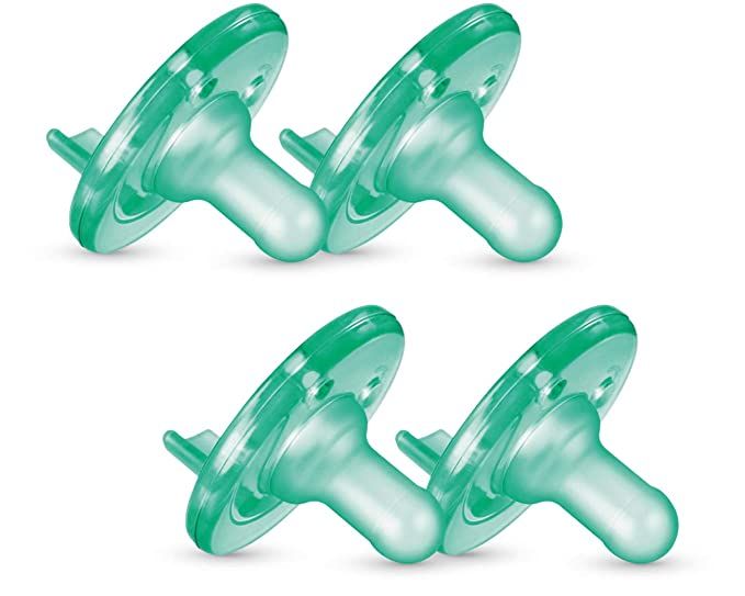 Philips Avent Soothie Pacifier, Green, 0-3 Months, 4 Pack | Amazon (US)
