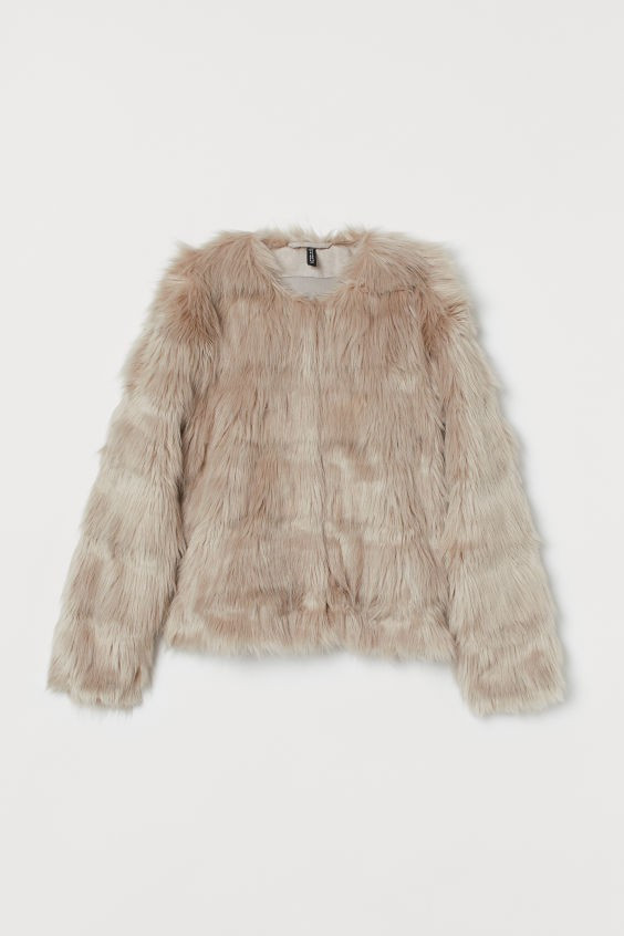 Short Faux Fur Jacket | H&M (US + CA)