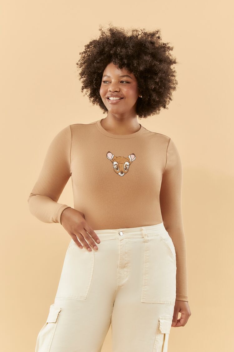 Plus Size Disney Bambi Patch Top | Forever 21 | Forever 21 (US)
