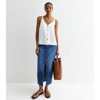 Tall White Button Through Cami Top New Look | New Look (UK)