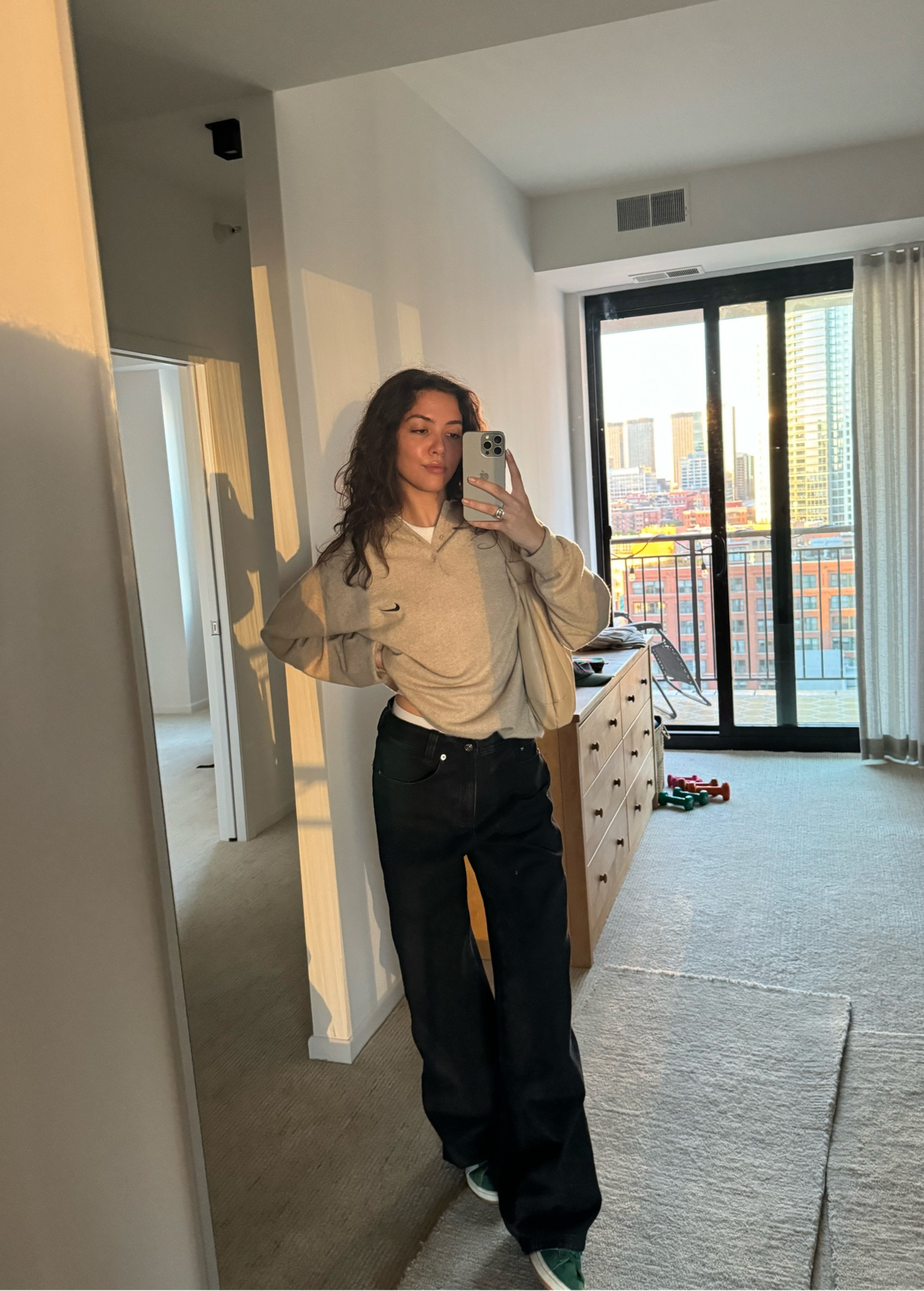  first glimpse of fall weather 

cashmere polo is vintage
jeans are nakedvice but linked similar

#LTKFallSale #LTKSeasonal