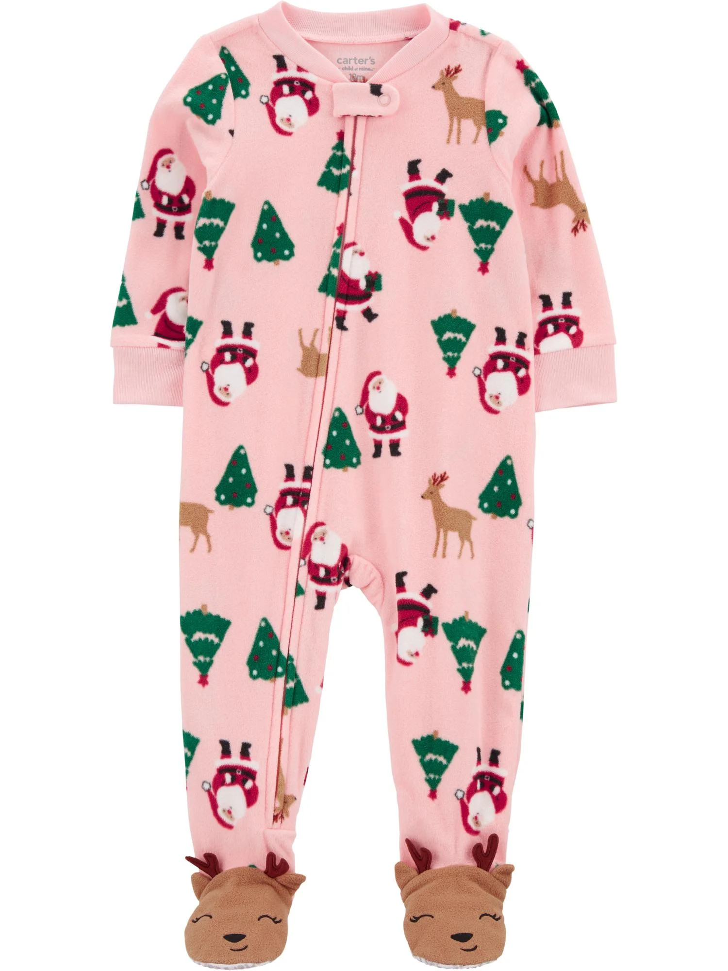 Carter's Child of Mine Toddler Holiday Pajama Sleeper, One-Piece, Sizes 12M-5T | Walmart (US)