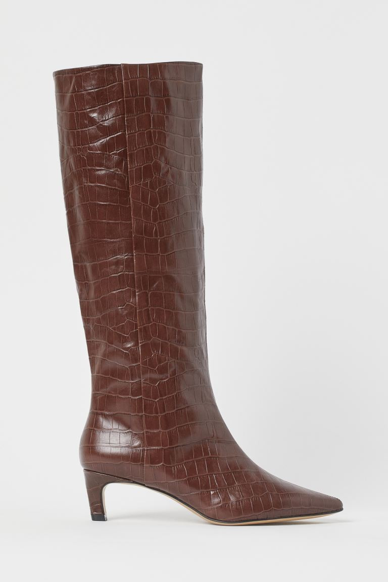Hohe Lederstiefel | H&M (DE, AT, CH, NL, FI)
