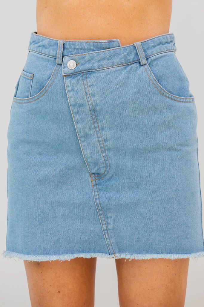 Just Because Blue Denim Skirt | The Mint Julep Boutique