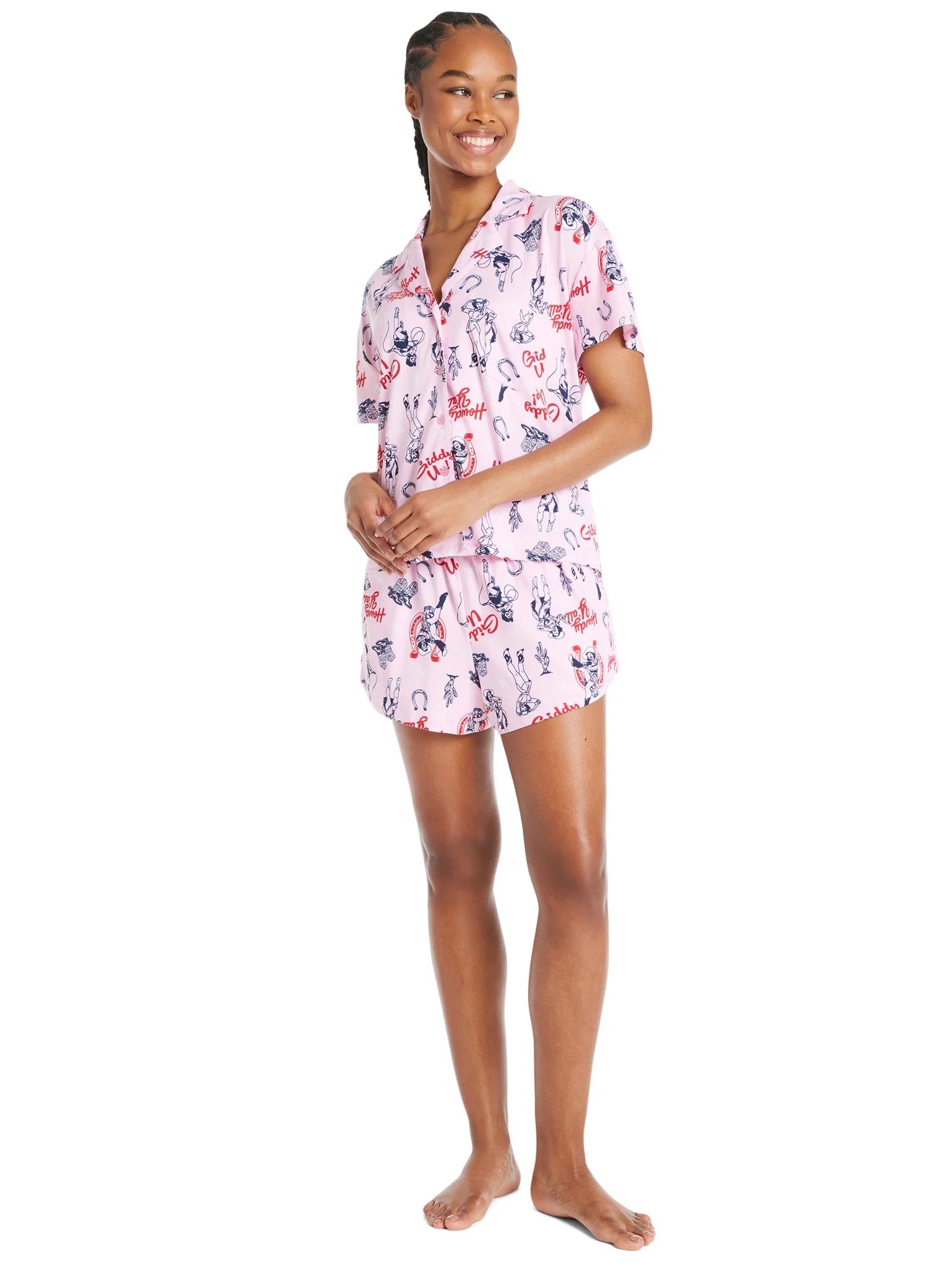 4th of July Women’s Shorty Pajama Set by Way to Celebrate, 2-Piece, Sizes XS to 3X | Walmart (US)