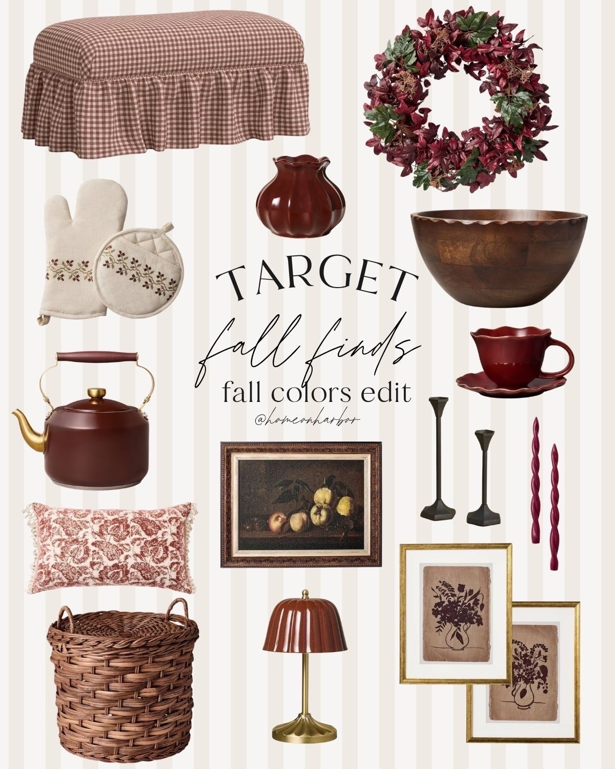 The Target fall home goods are gorgeous this year. Loving the burgundy and browns.

#LTKSeasonal #LTKHome