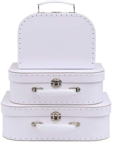 Jewelkeeper Paperboard Suitcases, Set of 3 – Nesting Storage Gift Boxes for Birthday Wedding Ch... | Amazon (US)